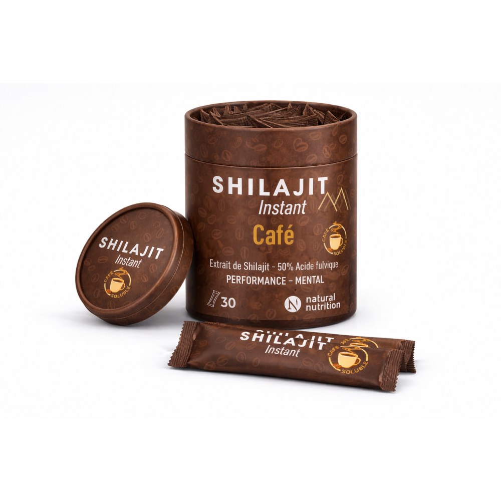 Shilajit sticks café – 50% acide fulvique - Énergie naturelle