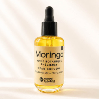 Huile de moringa 100 % pure 50 ml – Peau & cheveux | Natural Nutrition
