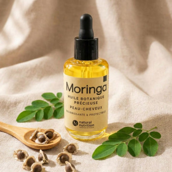 Huile de moringa 100 % pure 50 ml – Peau & cheveux | Natural Nutrition
