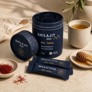Shilajit sticks café – 50% acide fulvique - Énergie naturelle