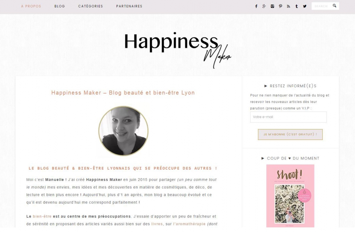 Manuelle, blogueuse "Happiness Maker"